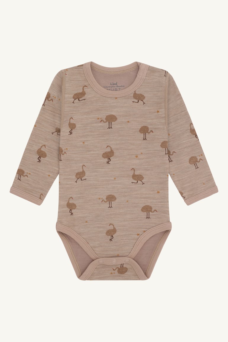 Hust & Claire Baloo body i ull/bambus Brun - 11045145-Biscuit-56 cm - 1