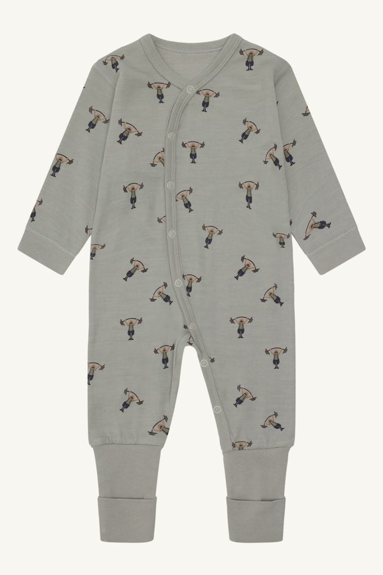 Hust & Claire Manu heldress i ull/bambus Grønn - 11045148-Forest Fog-68 cm - 1