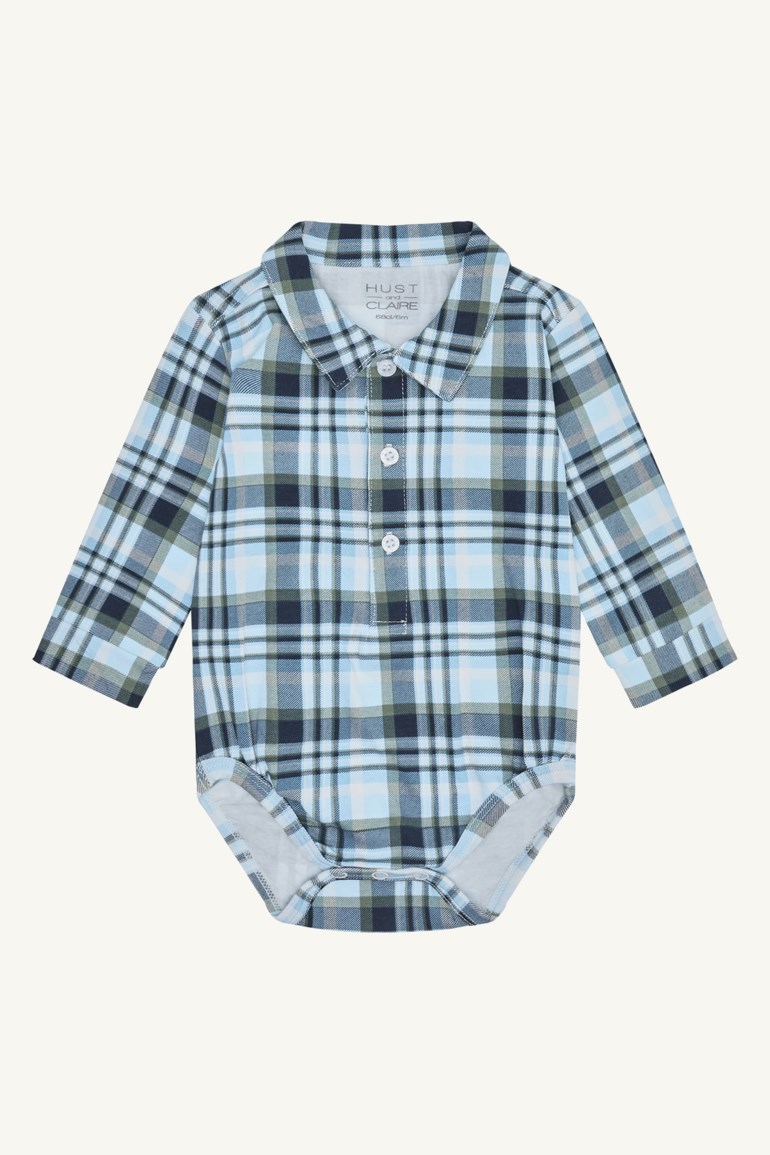 Boye skjortebody Blå - 11045188-Iron blue-62 cm - 1
